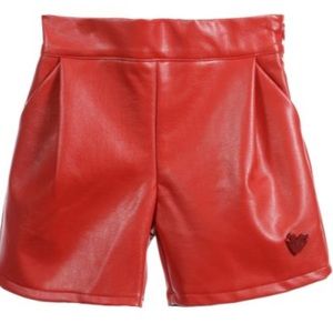 Stylish Girls Leather Shorts